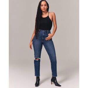 Abercrombie & Fitch Curve Love Ankle Straight Ultra High Rise Jeans